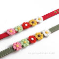 Collar de flores de perros de mascota de lujo de lujo ecológico